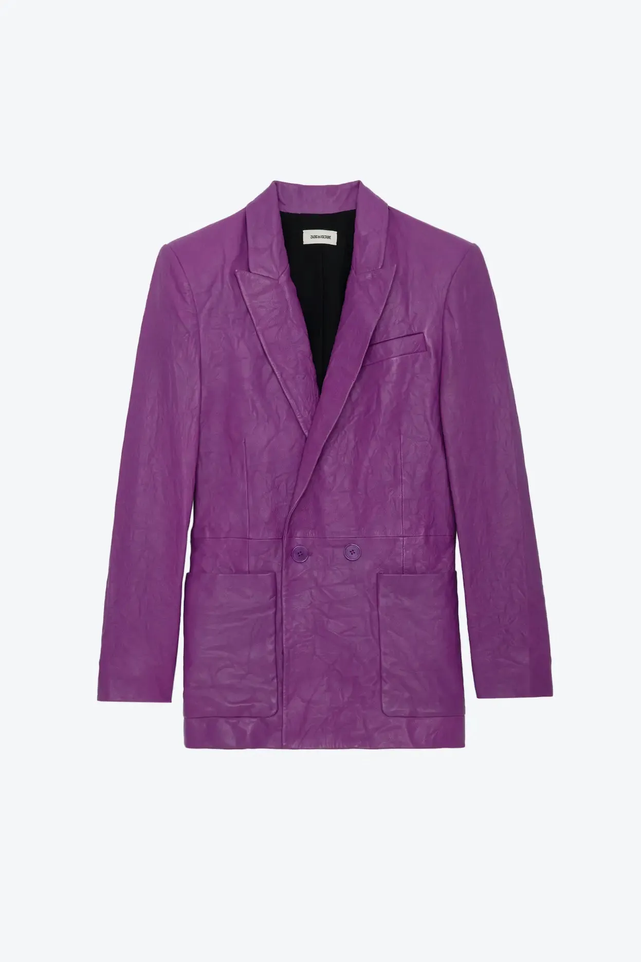 Zadig & Voltaire Visko Cuir Froisse Veste